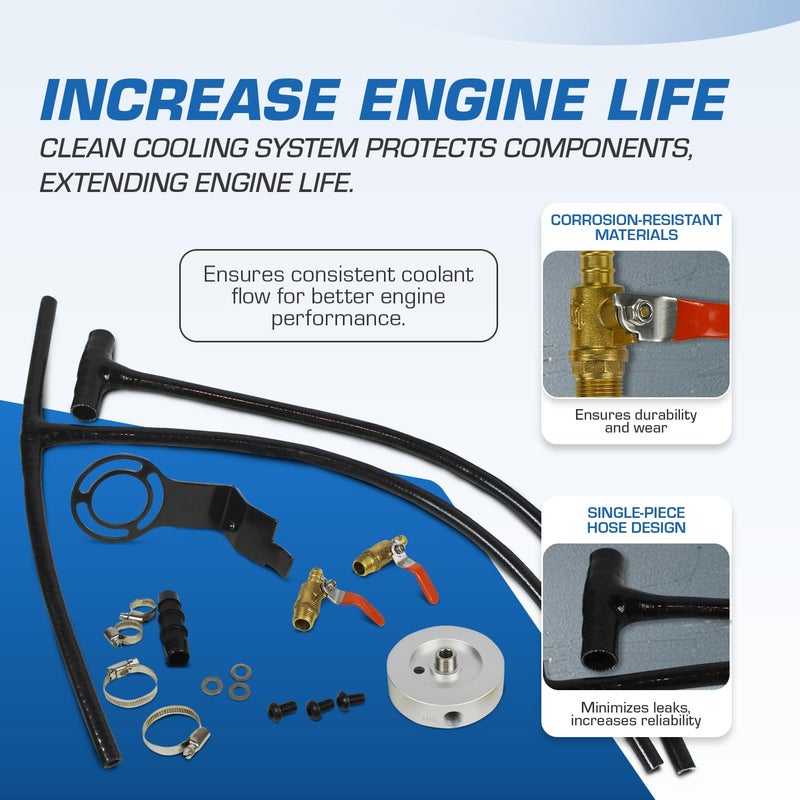 Auto Parts Prodigy Diesel Coolant Filtration System Filter Kit Compatible With 2003-2007 Ford 6.0 Powerstroke - Prevent Leaks Heavy Duty Improved Single Piece Hose Design - Image 2